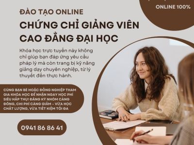 Đào tạo online| Chứng chỉ Giảng viên cao đẳng đại học