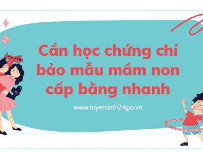 Cần học chứng chỉ bảo mẫu mầm non cấp bằng nhanh