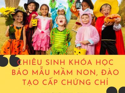 Chiêu sinh khóa học bảo mẫu mầm non, đào tạo cấp chứng chỉ