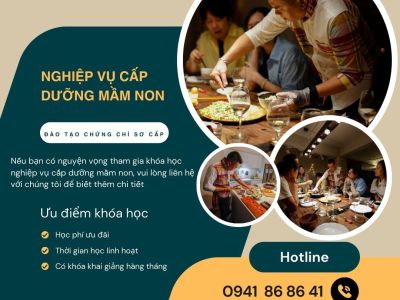 Nghiệp vụ cấp dưỡng mầm non. Đào tạo chứng chỉ sơ cấp 