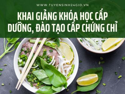 Khai giảng khóa học cấp dưỡng, đào tạo cấp chứng chỉ