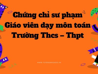 Chứng chỉ sư phạm Giáo viên dạy môn toán Trường Thcs – Thpt