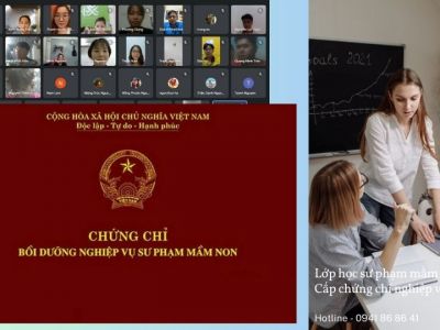 Lớp học sư phạm mầm non online. Cấp chứng chỉ nghiệp vụ