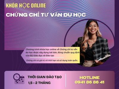 Khóa học online| Chứng chỉ tư vấn du học