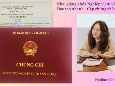 Khai giảng khóa Nghiệp vụ tư vấn du học| Đào tao nhanh - Cấp chứng chỉ sớm
