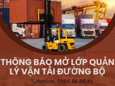 Thông báo mở lớp Quản lý vận tải đường bộ