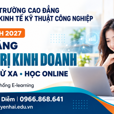 Cao đẳng Quản trị kinh doanh online 2027 – Tuyển sinh đào tạo từ xa